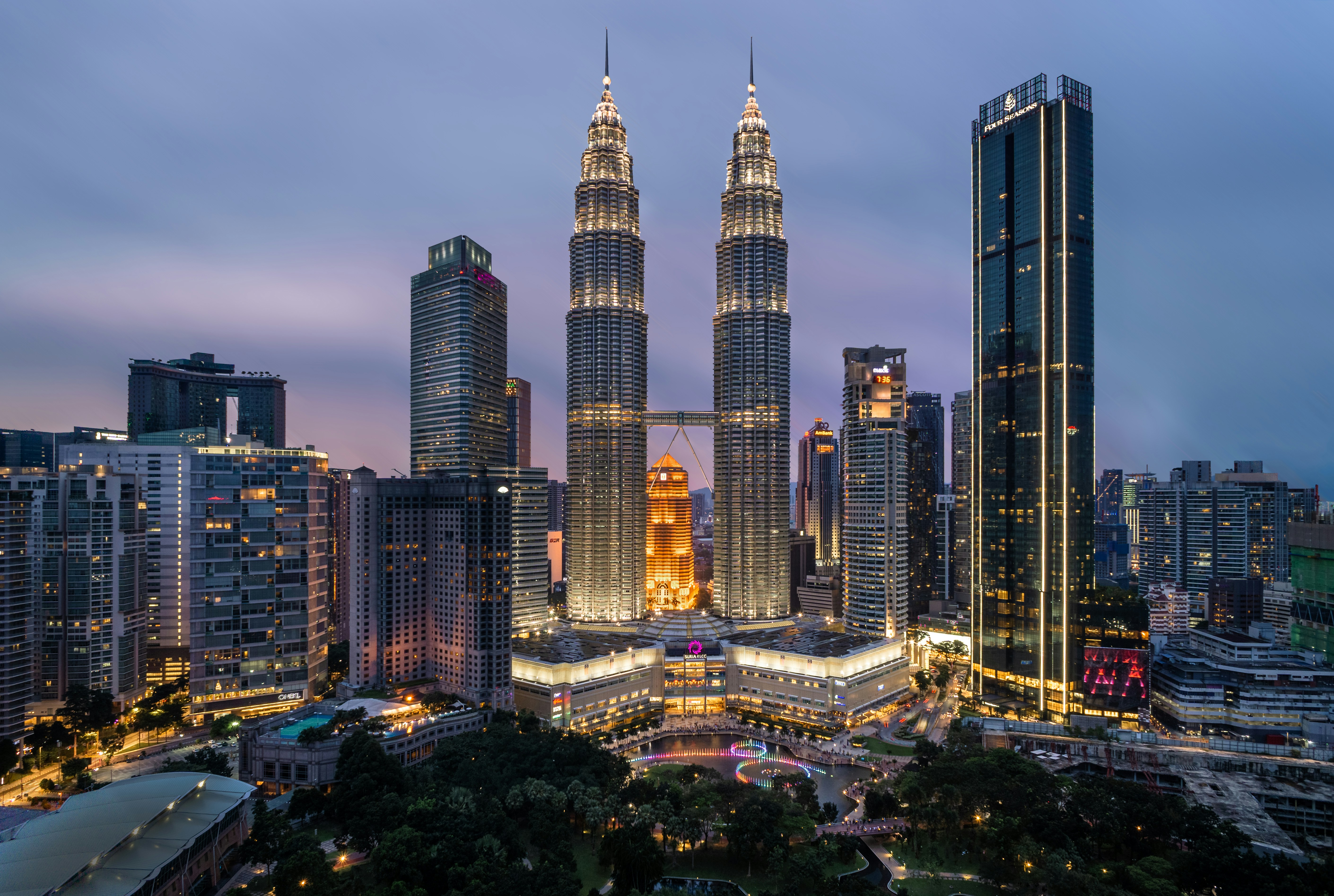 Malaysia Petronas Towers and modern cityscape